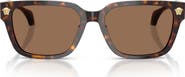 Versace 56mm Rectangular Sunglasses