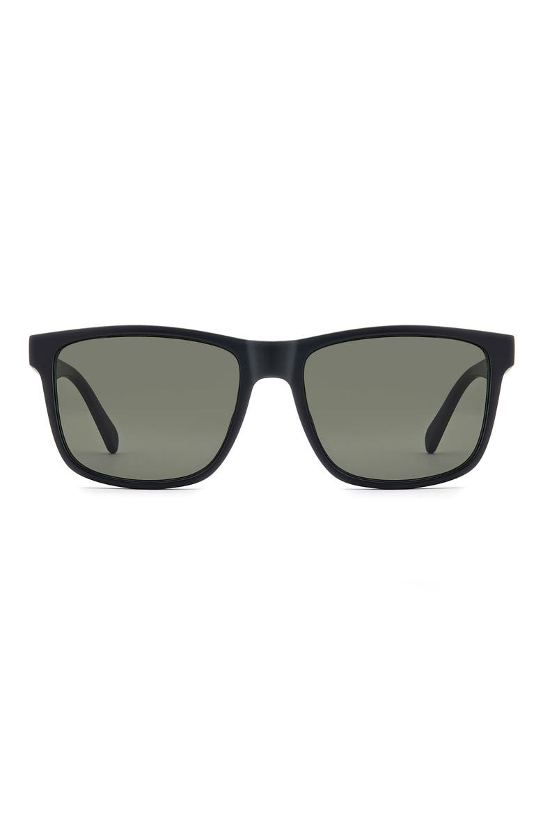 FOS 3187/G/S 57mm Rectangular Sunglasses, Main, color, MATTE BLACK/ BROWN