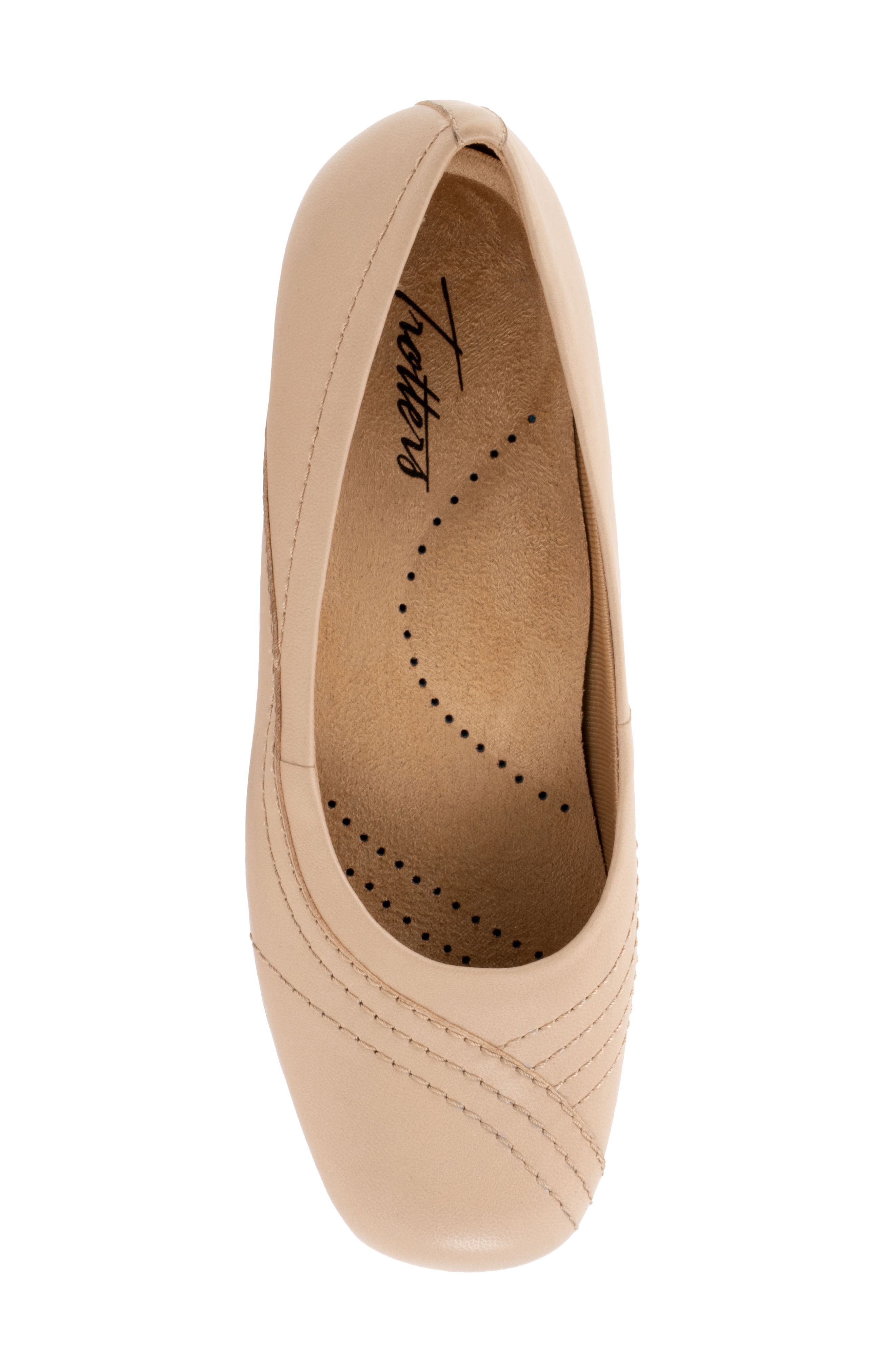 Sasha Square Toe Flat, Alternate, color, BEIGE