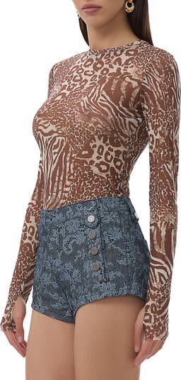 Kaylee Long Sleeve Mesh Top