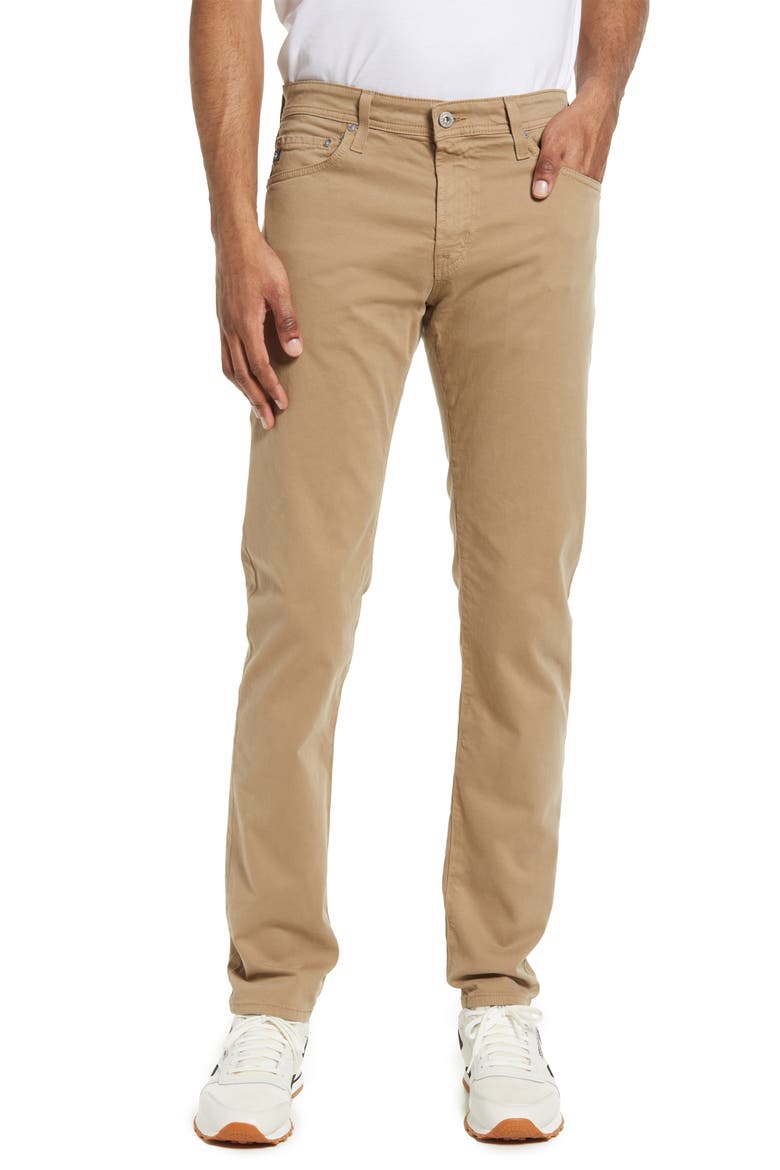 Tellis Slim Fit Sateen Pants (Nordstrom Exclusive), Main, color, BEECHWOOD