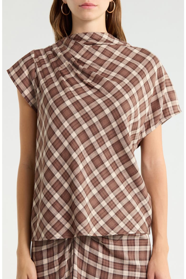Laurel Ruched Top, Alternate, color, BROWN