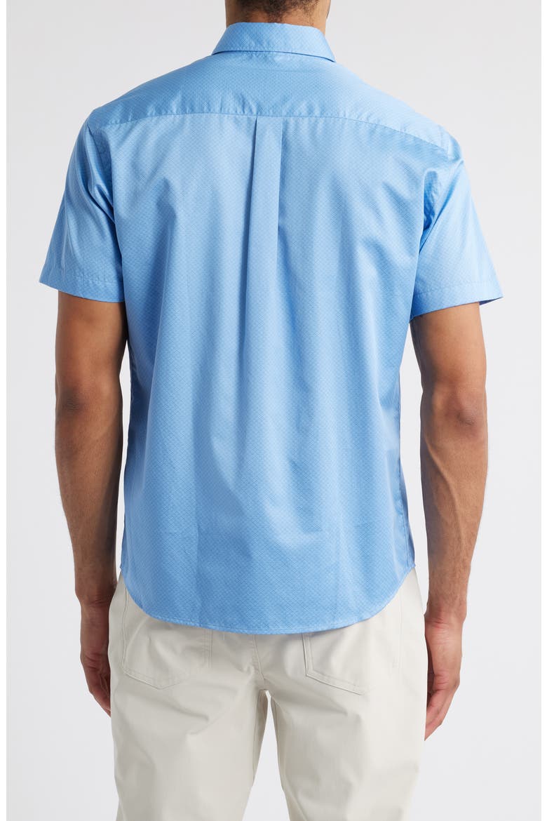Noah Short Sleeve Button-Up Shirt, Alternate, color, BLUE POPPY