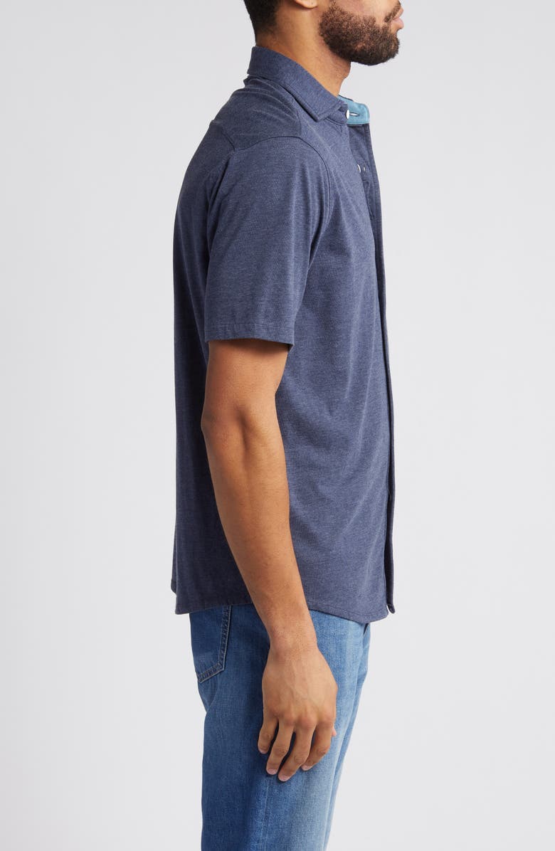 johnnie-O Crouch Short Sleeve Knit Button-Up Shirt, Alternate, color, 