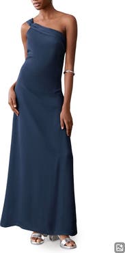 MANGO TEEN One-Shoulder Midi Dress