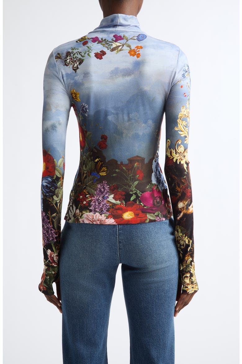 Delaina Turtleneck Top, Alternate, color, ALPINE DAWN