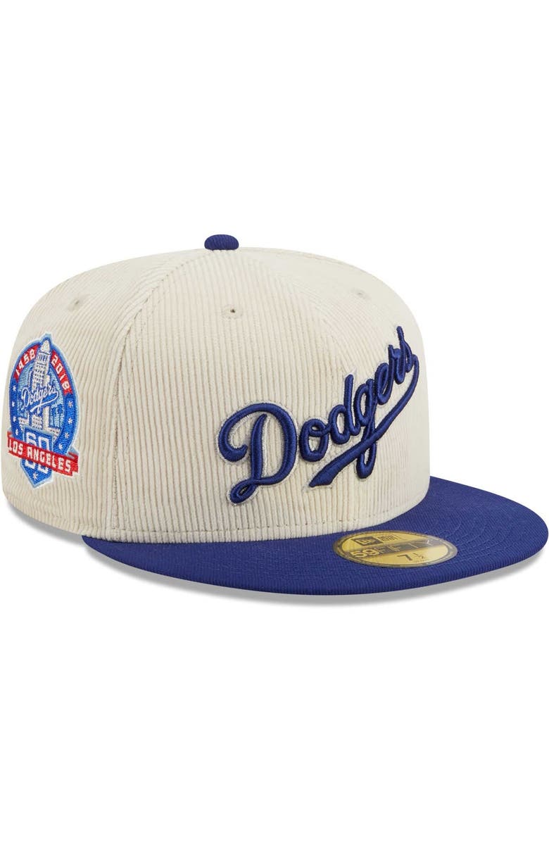New Era Men's New Era White Los Angeles Dodgers Corduroy Classic 59FIFTY Fitted Hat, Main, color, White