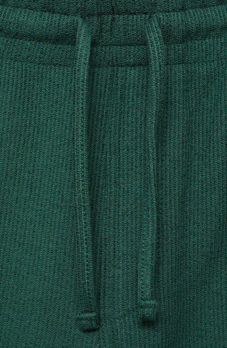 MANGO Textured Cotton Bermuda Shorts, Alternate, color, Green