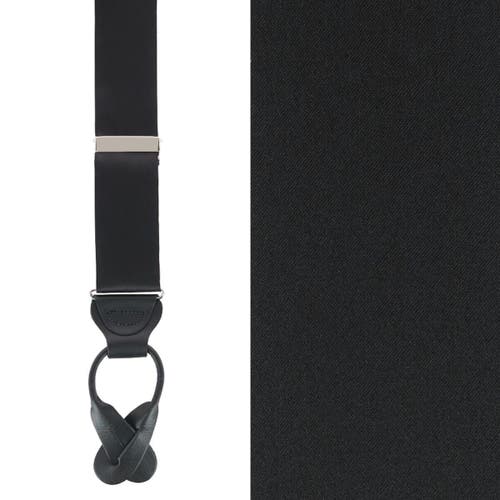 TRAFALGAR TRAFALGAR BIG & TALL DUTTON SOLID COLORED SILK BUTTON END SUSPENDERS