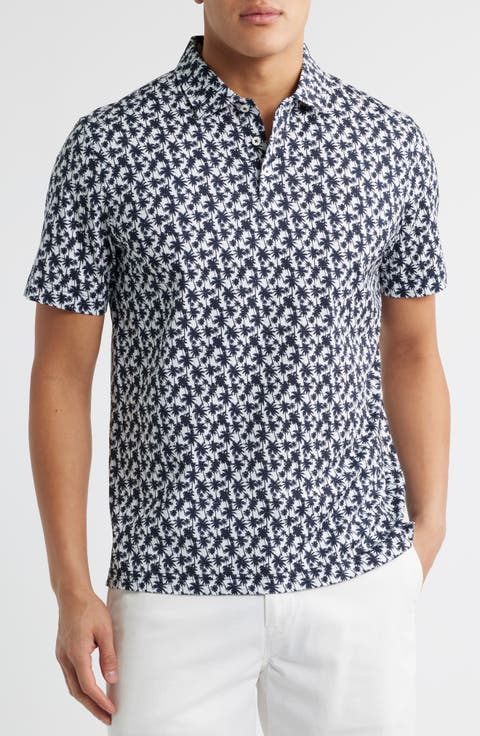 Victor OoohCotton® Palm Tree Print Polo