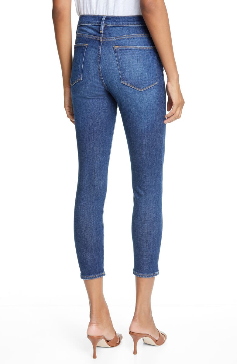 FRAME Le High Waist Crop Skinny Jeans, Alternate, color,