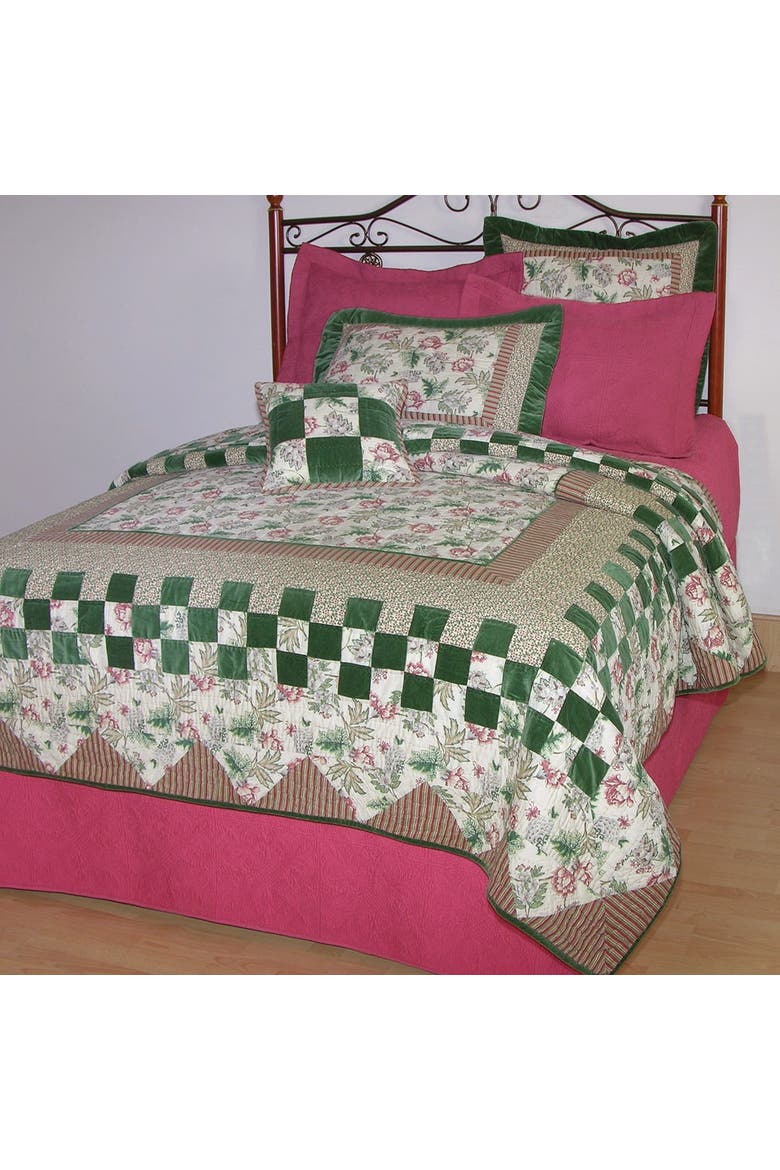 Plant Quilt, Alternate, color, Green