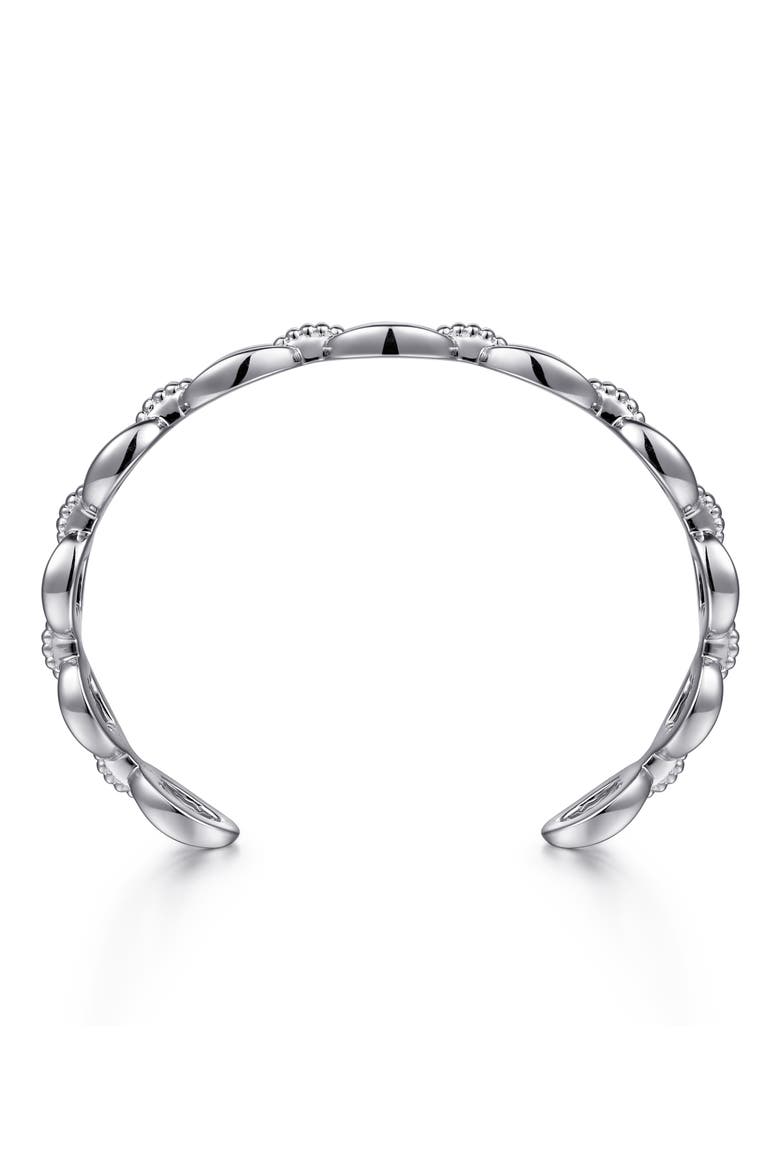 Oval Link Cuff Bracelet, Alternate, color, STERLING SILVER