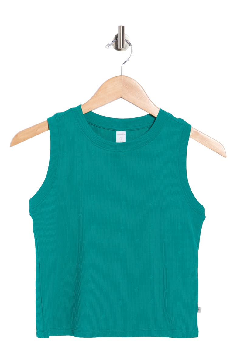 MARIKA Ellie Ribbed Crop Tank, Main, color, Quetzal Green