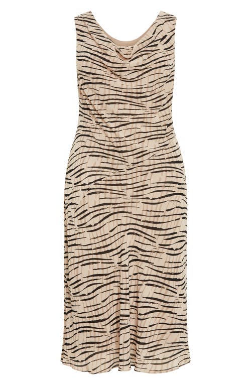 City Chic Lora Print Cowl Neck Maxi Dress In Animal Print