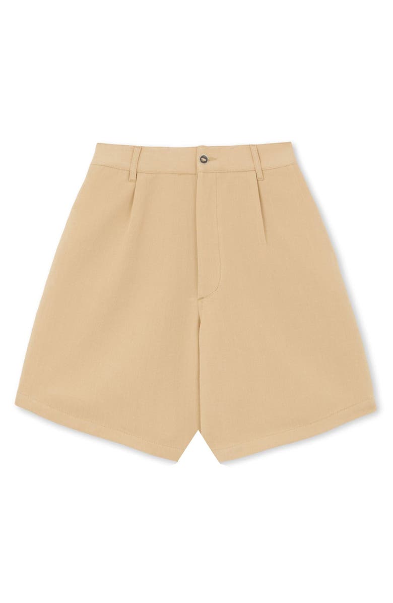 Fortela Jillian Cotton Bermuda with Pleats, Main, color, Camel