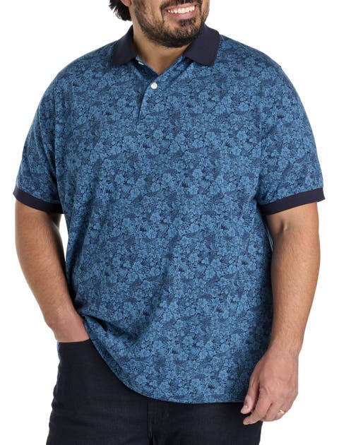 Big & Tall Floral Printed Polo Shirt