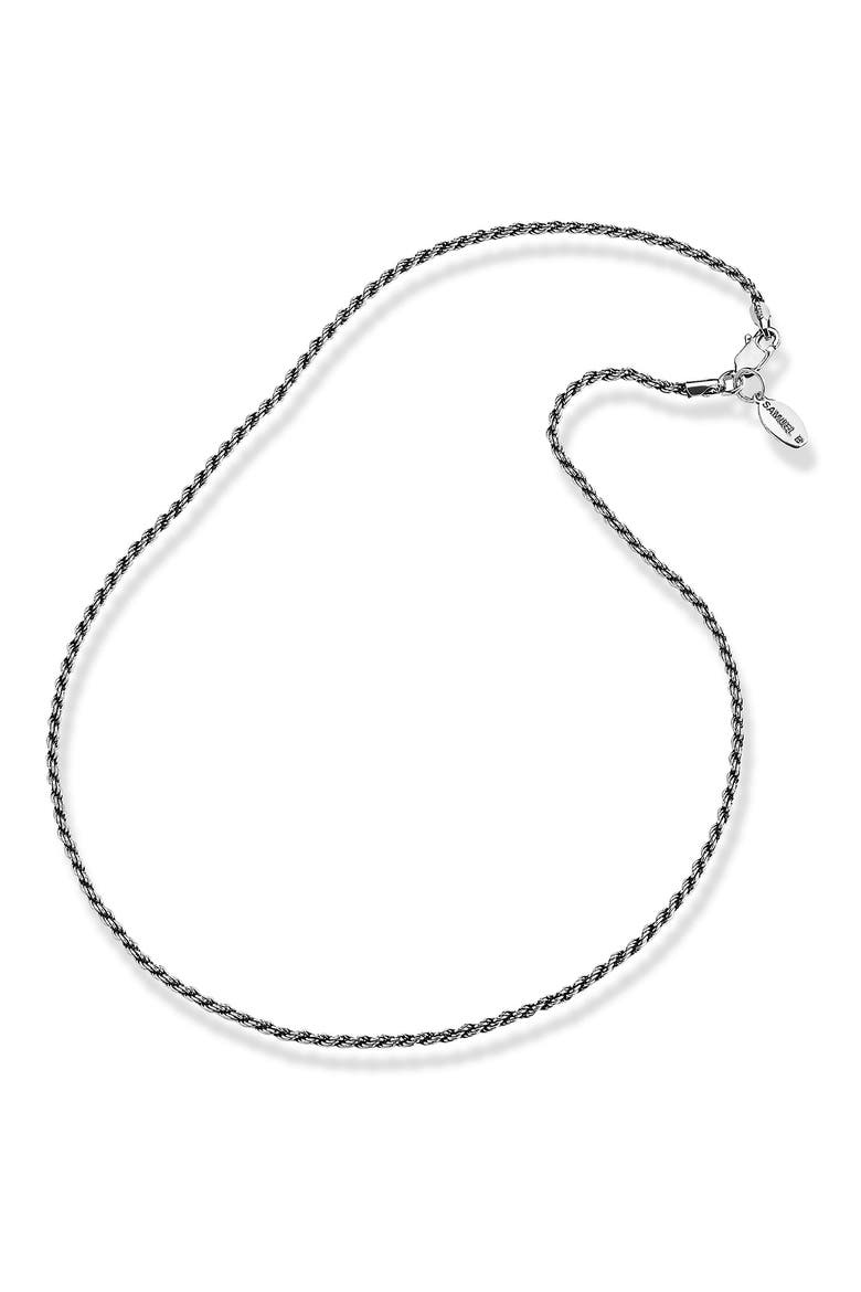 Rope Chain Necklace, Main, color, SILVER