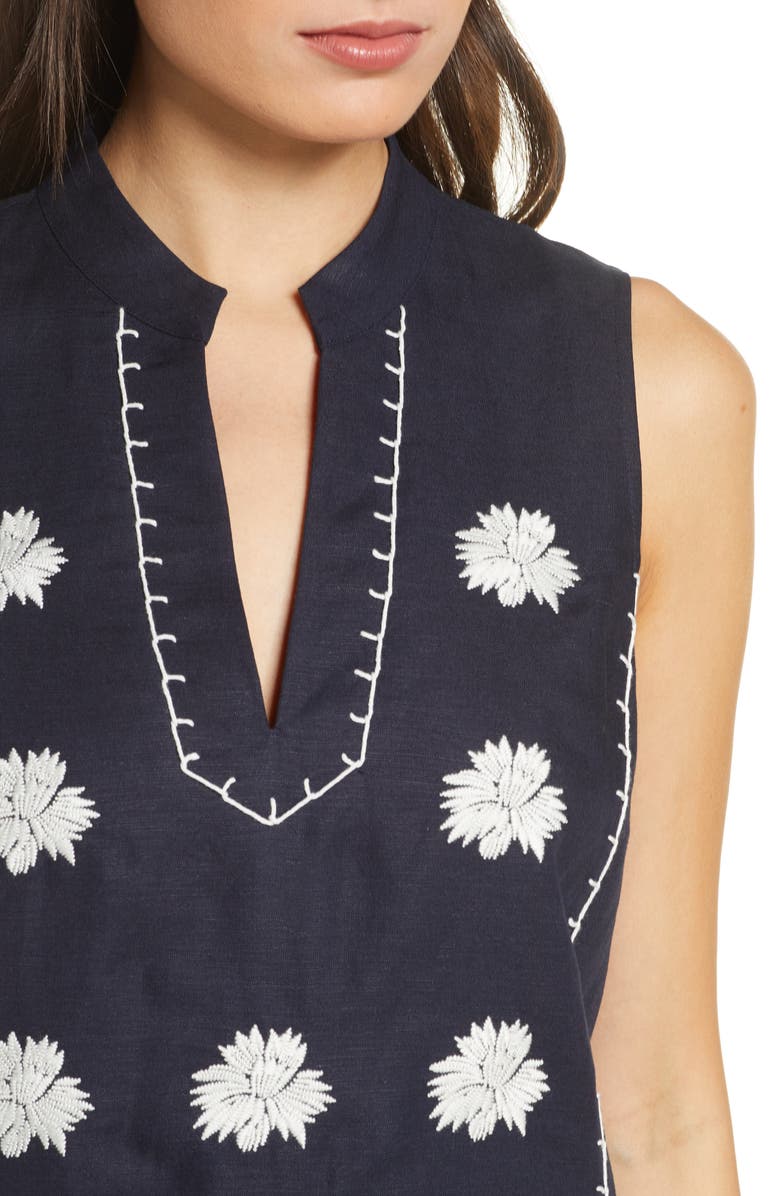 Tory Burch Embroidered Cover-Up Dress, Alternate, color, 