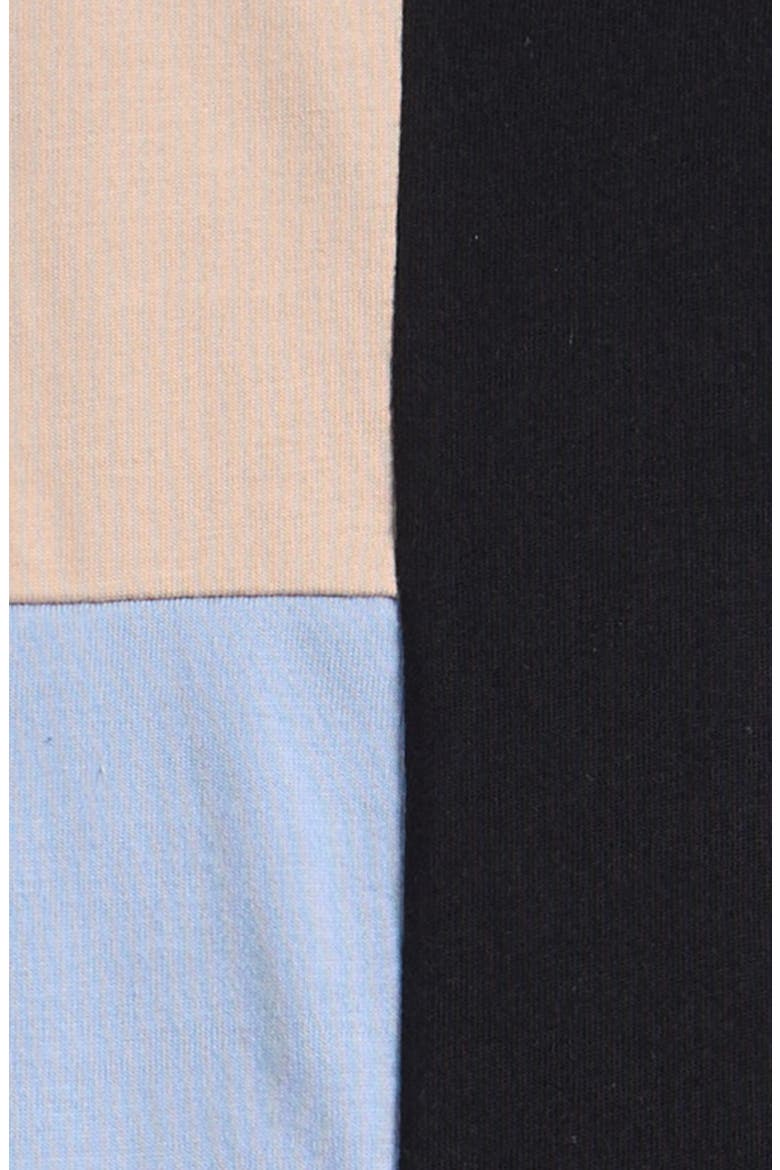 Colorblock Organic Cotton T-Shirt & Shorts Set, Alternate, color, BLACK