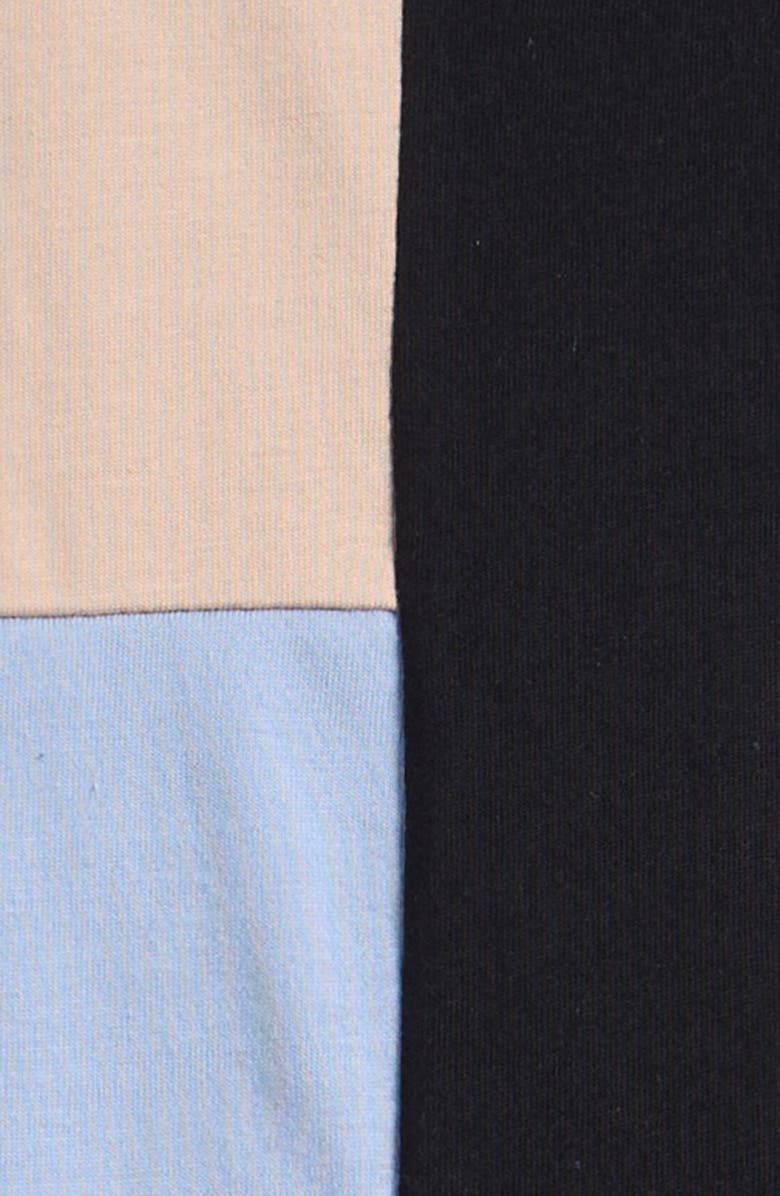 MILES THE LABEL Colorblock Organic Cotton T-Shirt & Shorts Set, Alternate, color, Black