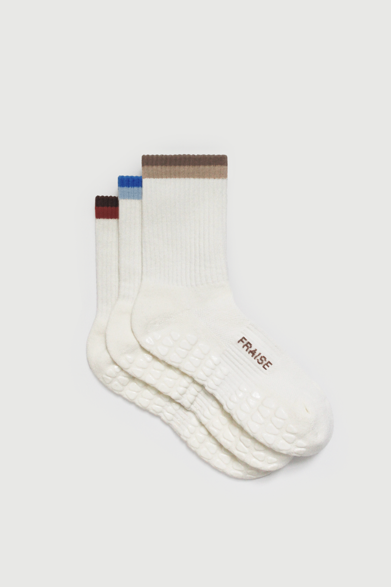 The Calder Set Grip Socks, Main, color, Cassis/Malt/Goji