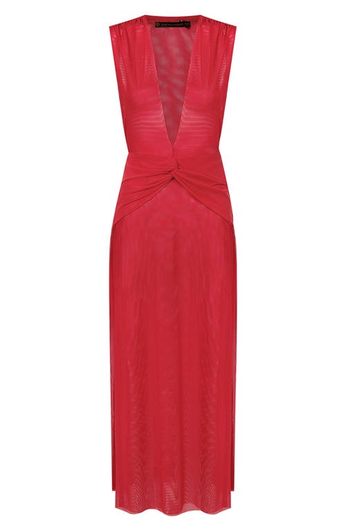 Vix Paula Hermanny Cindy Solid Mesh Cover-up Dress