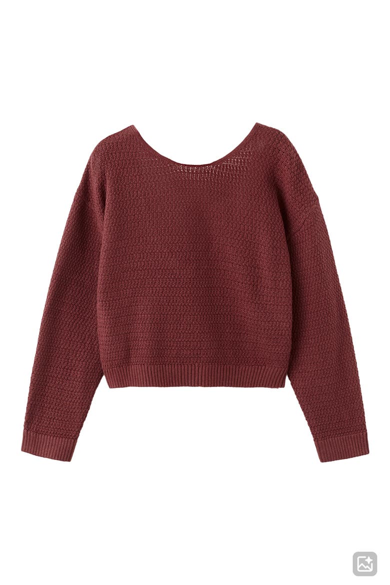 Low Back Sweater, Alternate, color, SALMON