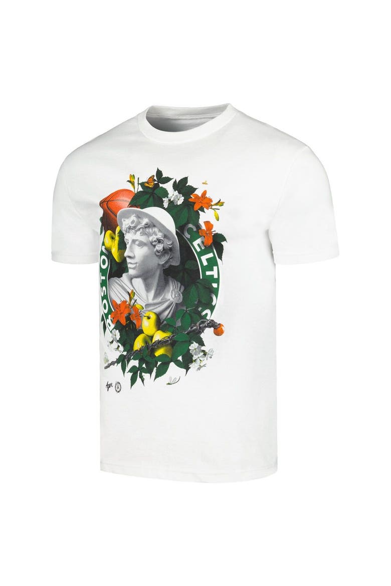 Unisex NBA x Kathy Ager White Boston Celtics Identify Artist Series T-Shirt, Alternate, color, White