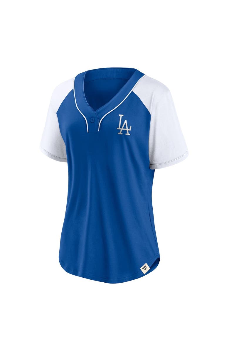 FANATICS Women's Fanatics Branded Royal Los Angeles Dodgers Bunt Raglan V-Neck T-Shirt, Alternate, color, 