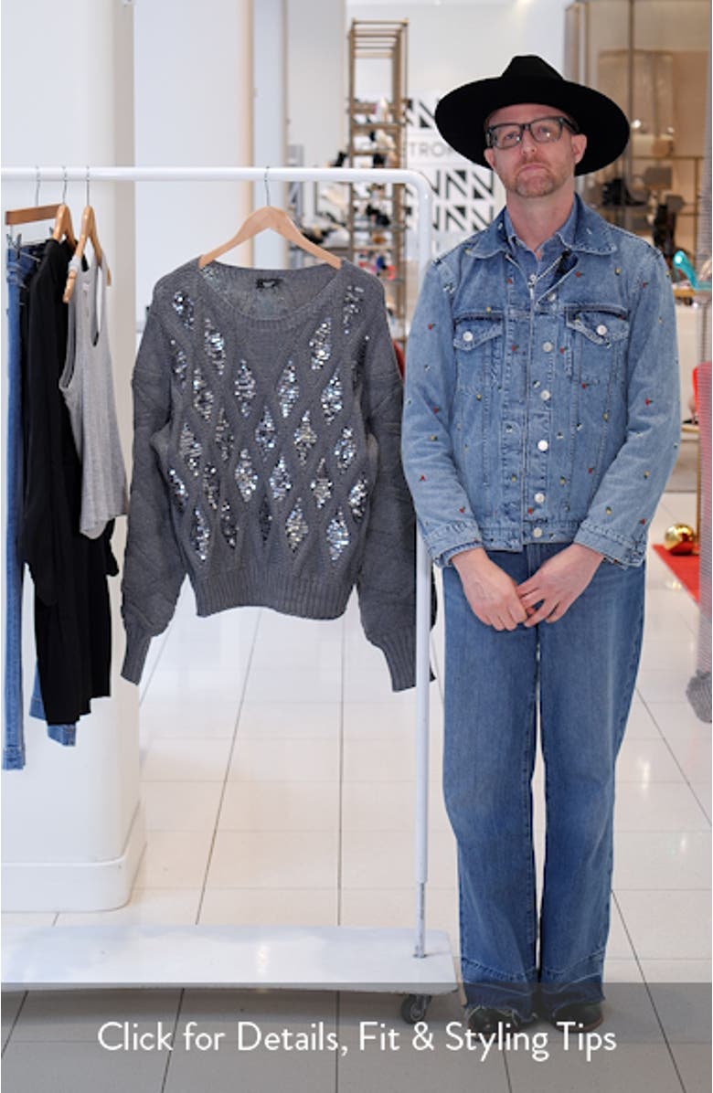 Letty Paillette Pattern Sweater, sales video thumbnail