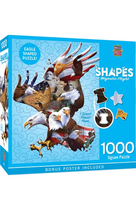 Majestic Flight 1000 Piece Shaped Puzzle