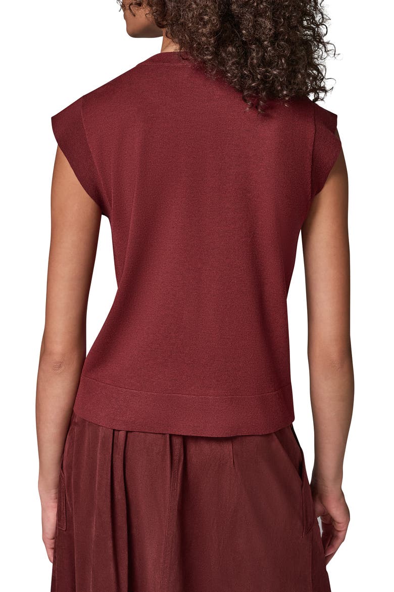 Extended Shoulder Sweater, Alternate, color, BK CHERRY