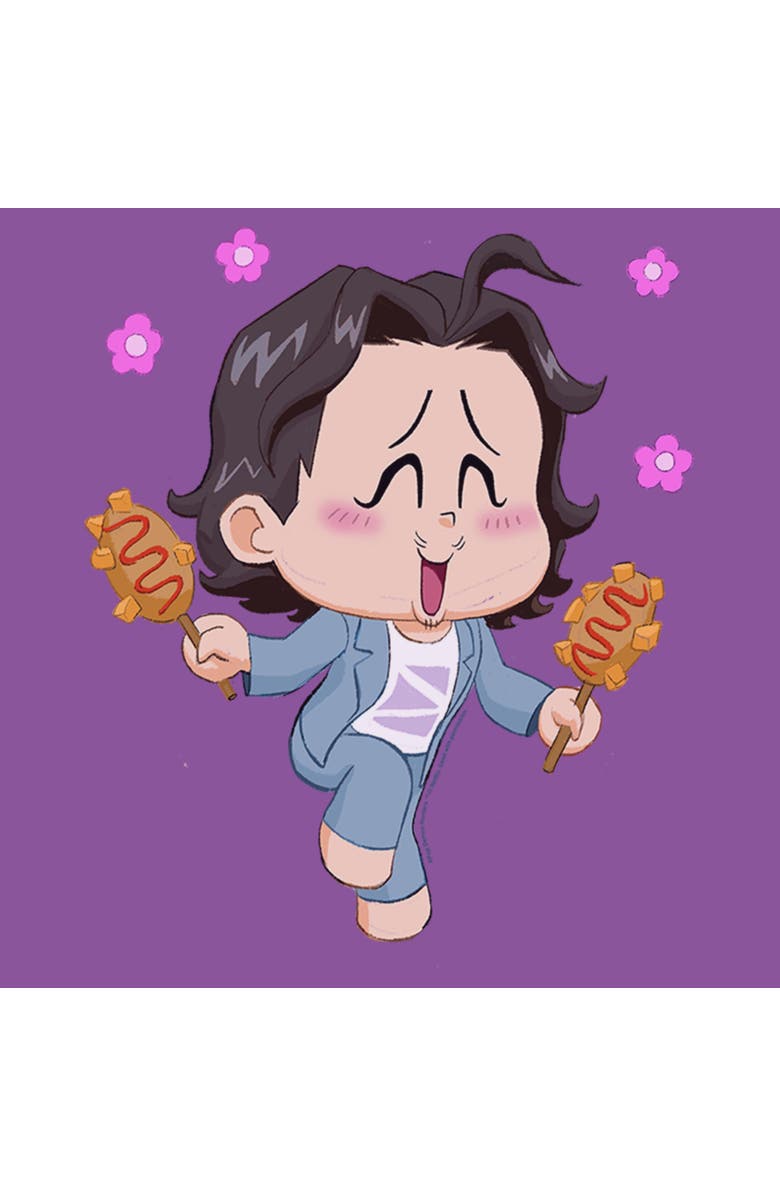 KPop Demon Hunters Girl's KPop Demon Hunters Bobby Corn Dog  Graphic T-Shirt, Alternate, color, Purple Berry