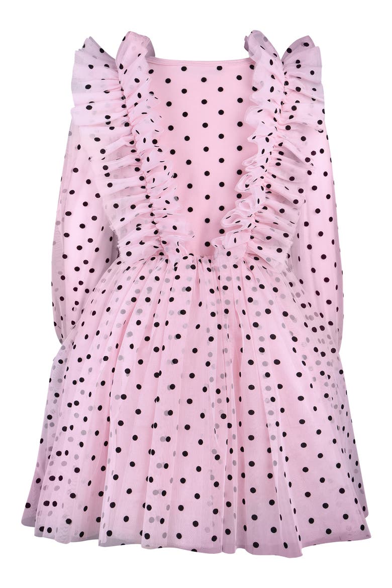Kids' Long Sleeve Tulle Dress, Alternate, color, SOFT PINK