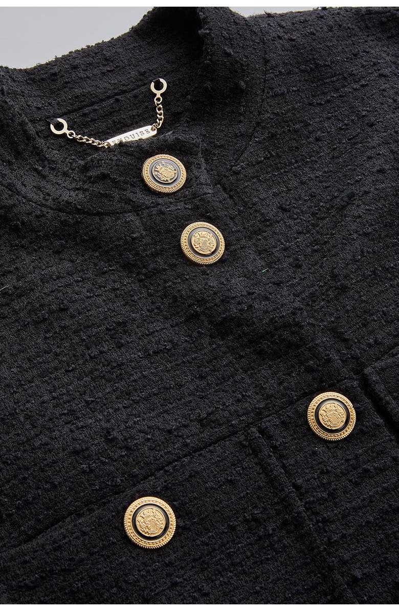 Exquise Goldie High Neck Vest, Alternate, color, Black