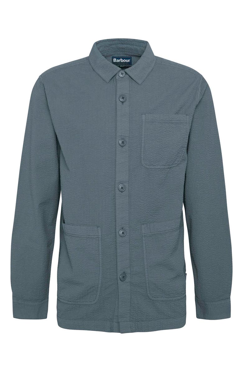Barbour Callercove Cotton Seersucker Button-Up overshirt, Alternate, color, 