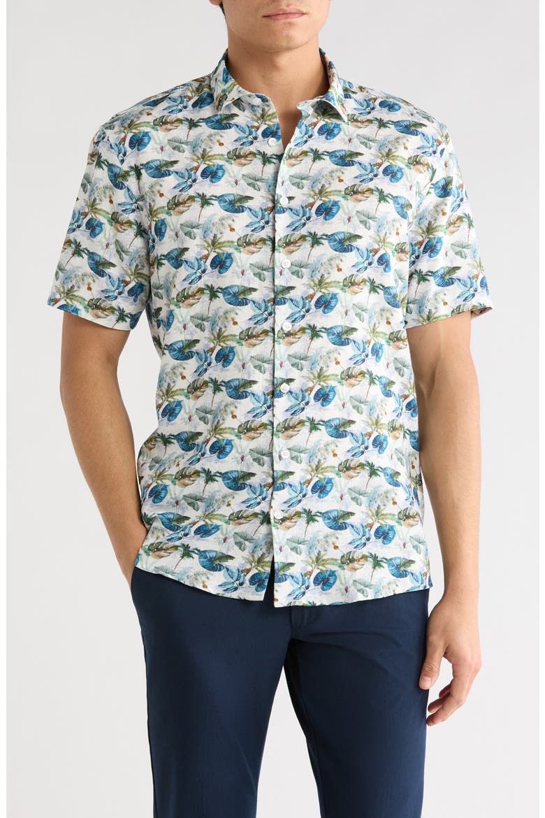 Short Sleeve Sport Shirt, Main, color, GREEN / VERT