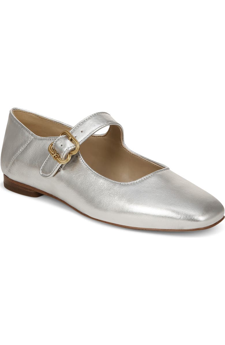 Sam Edelman Michaela Mary Jane Flat, Main, color, Soft Silver