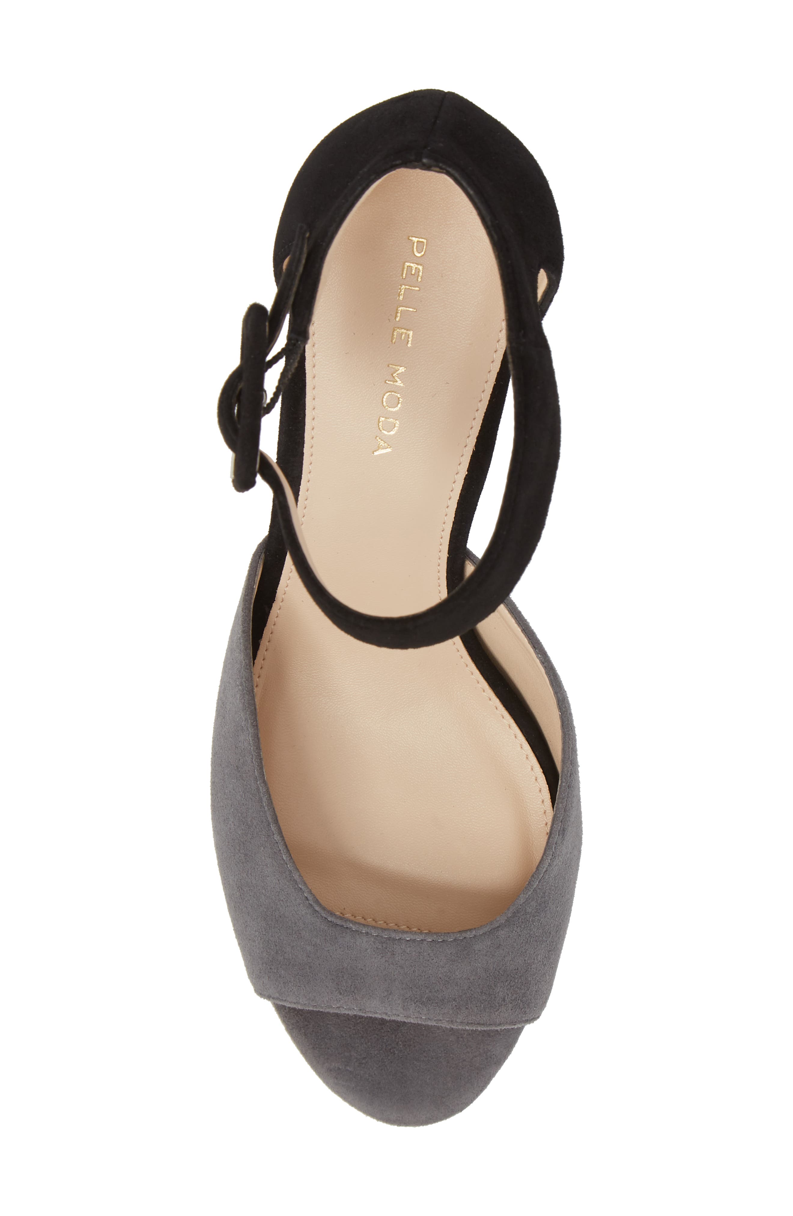 Bijou Sandal, Alternate, color, STEEL/ BLACK SUEDE