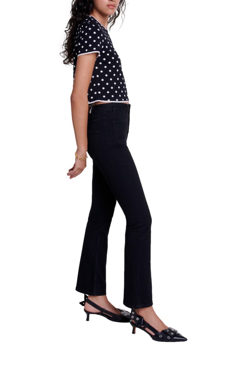 Fancy knit top, Alternate, color, Black / white