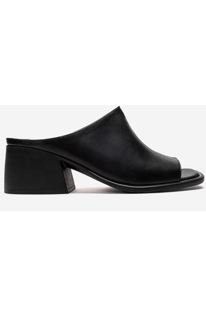 Forever & Always Shoes Sorex Leather Block Heel Sandal, Alternate, color, Black
