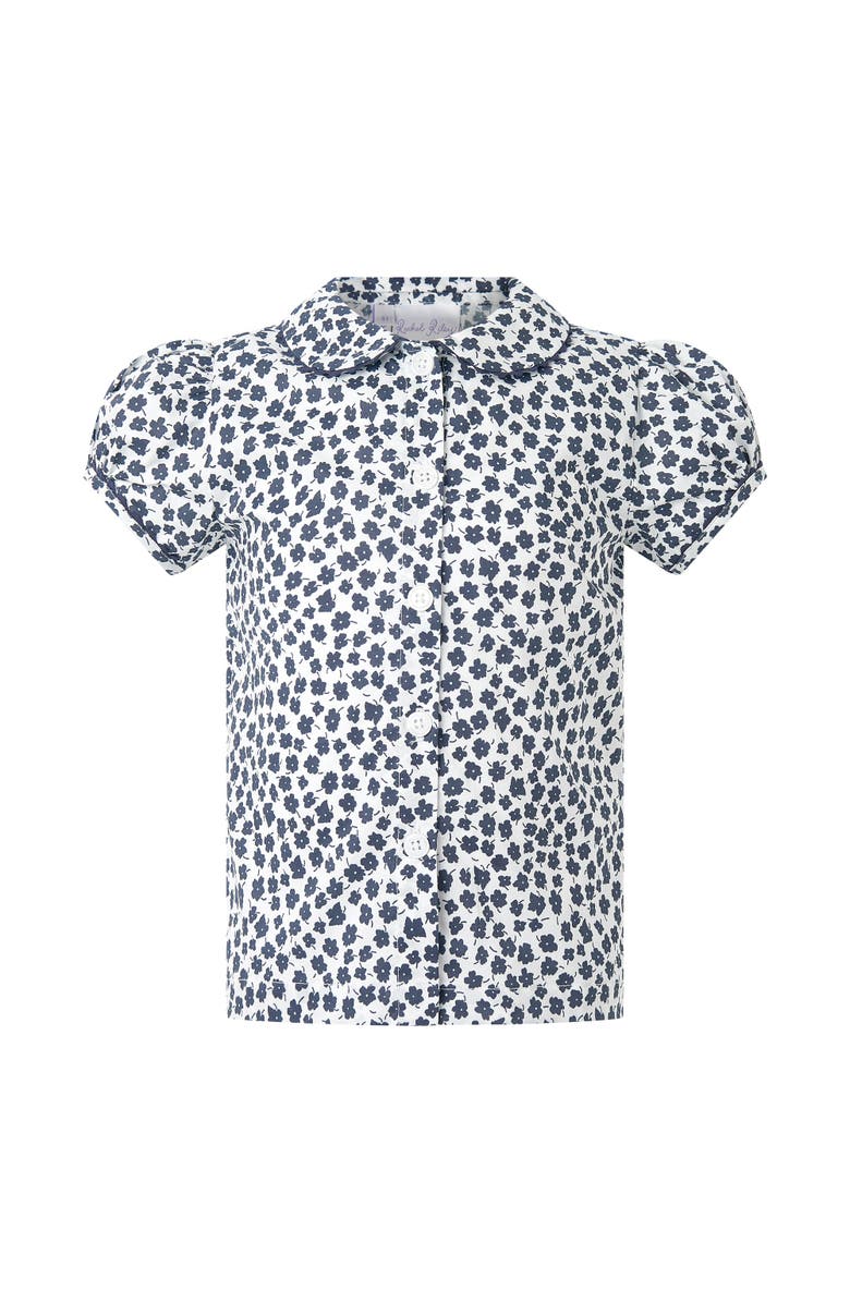 Rachel Riley Floral Blouse Pinafore Set, Alternate, color, Navy