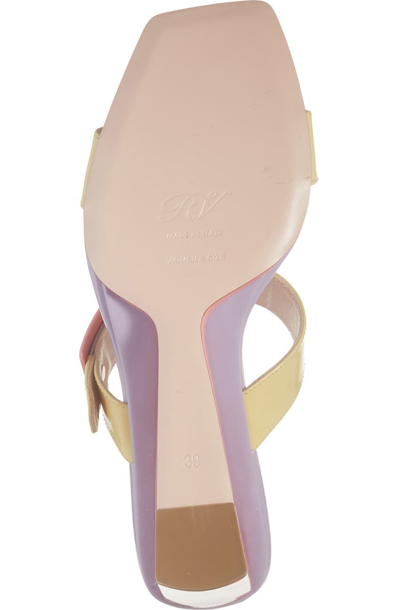 Roger Vivier Belle Vivier Colorblock Wedge Sandal, Alternate, color, Yellow/ Violet/ Pink