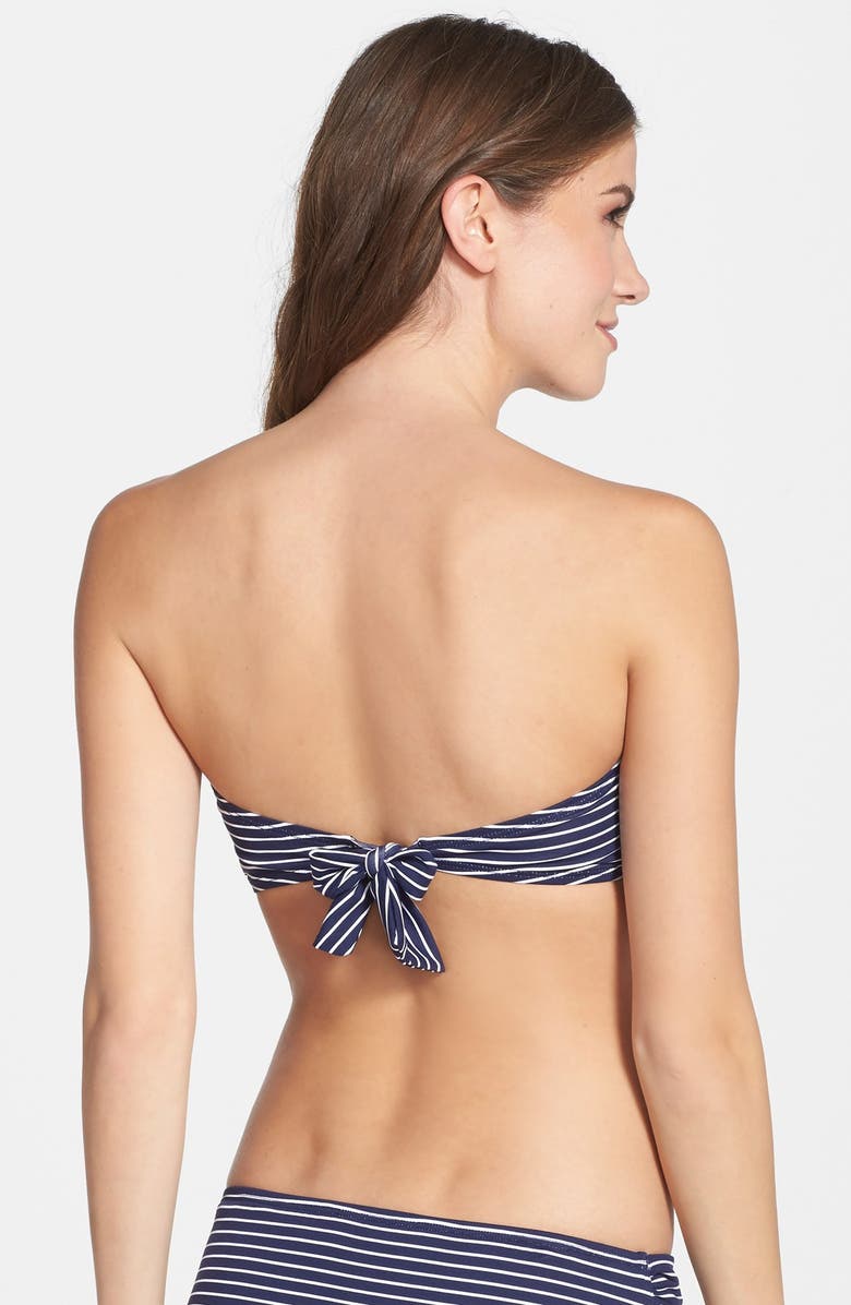 Tommy Bahama Twist Stripe Bandeau Bikini Top, Alternate, color, 