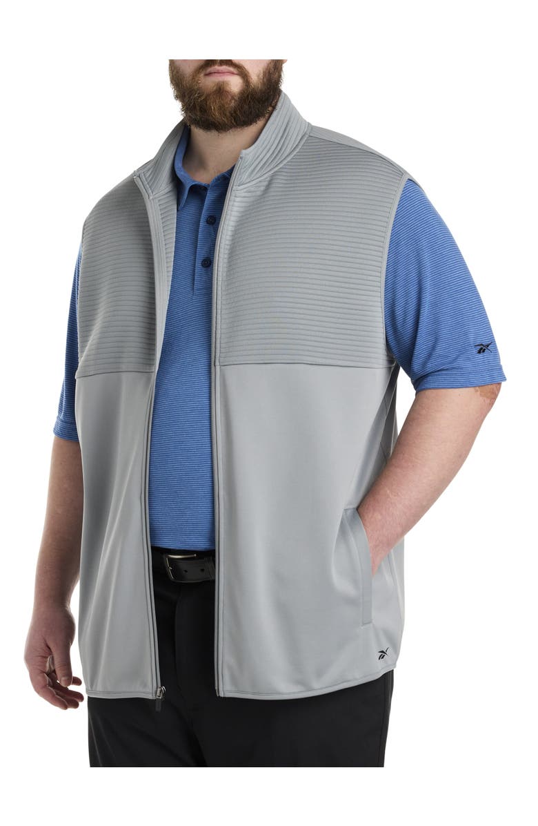 Reebok Big & Tall Ribbed Vest, Main, color, Grey 3