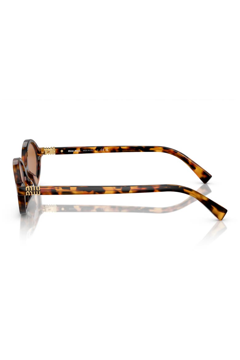 50mm Oval Sunglasses, Alternate, color, LIGHT HAVANA / BROWN