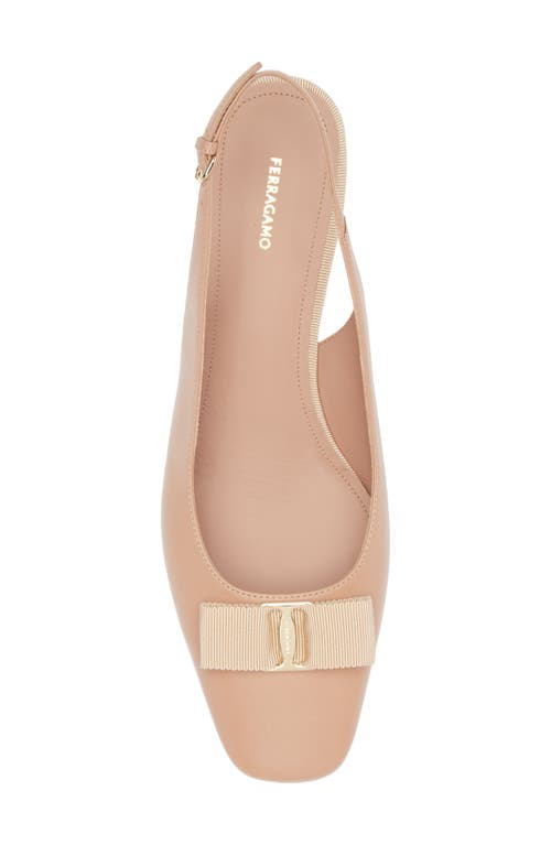Ferragamo Rivada Slingback Pump In Beige