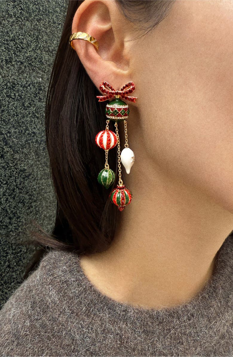 BaubleBar Ornamental Crystal Drop Earrings, Alternate, color, 