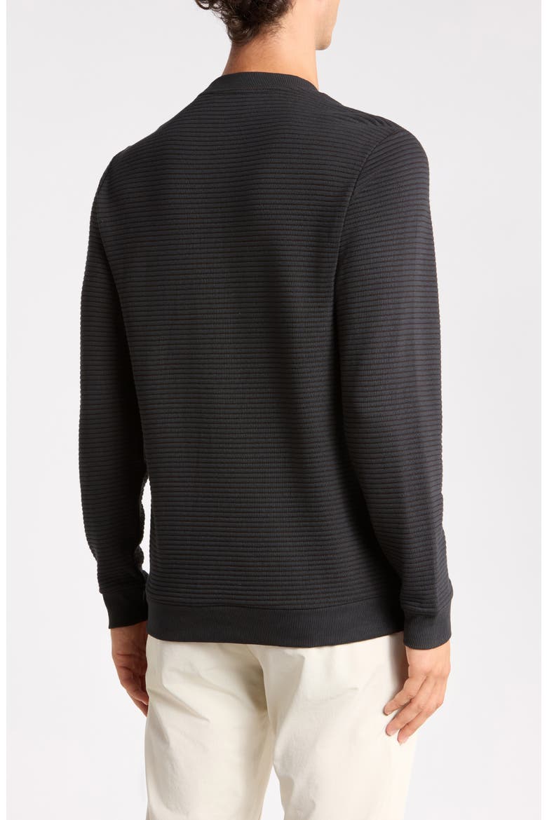 Thick as Thieves Rib Crewneck Sweatshirt, Alternate, color, BLACK
